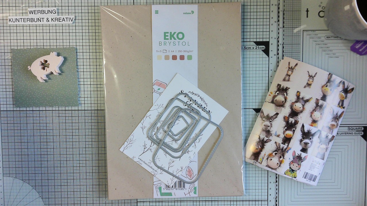 ❣️ zuckersüsse Karte mit Esel Sticker ❣️