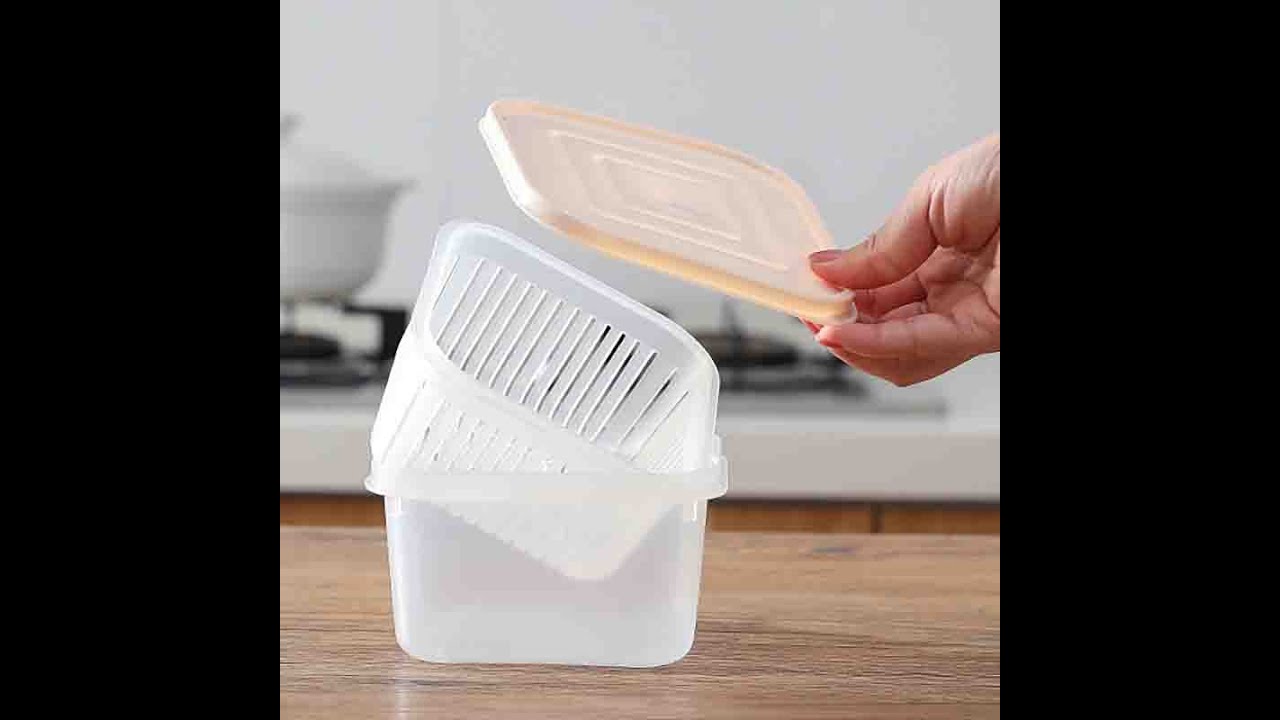 Food Storage Container with Strainer Basket
