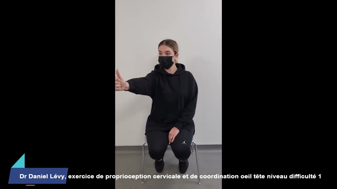 Exercice de proprioception cervicale et de coordination œil tête niveau 1