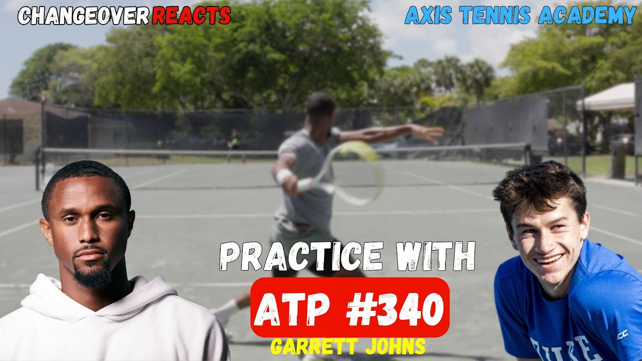 Practice with ATP #340 Garrett Johns @AxisTennisAcademy ft Coach Shariq Khan