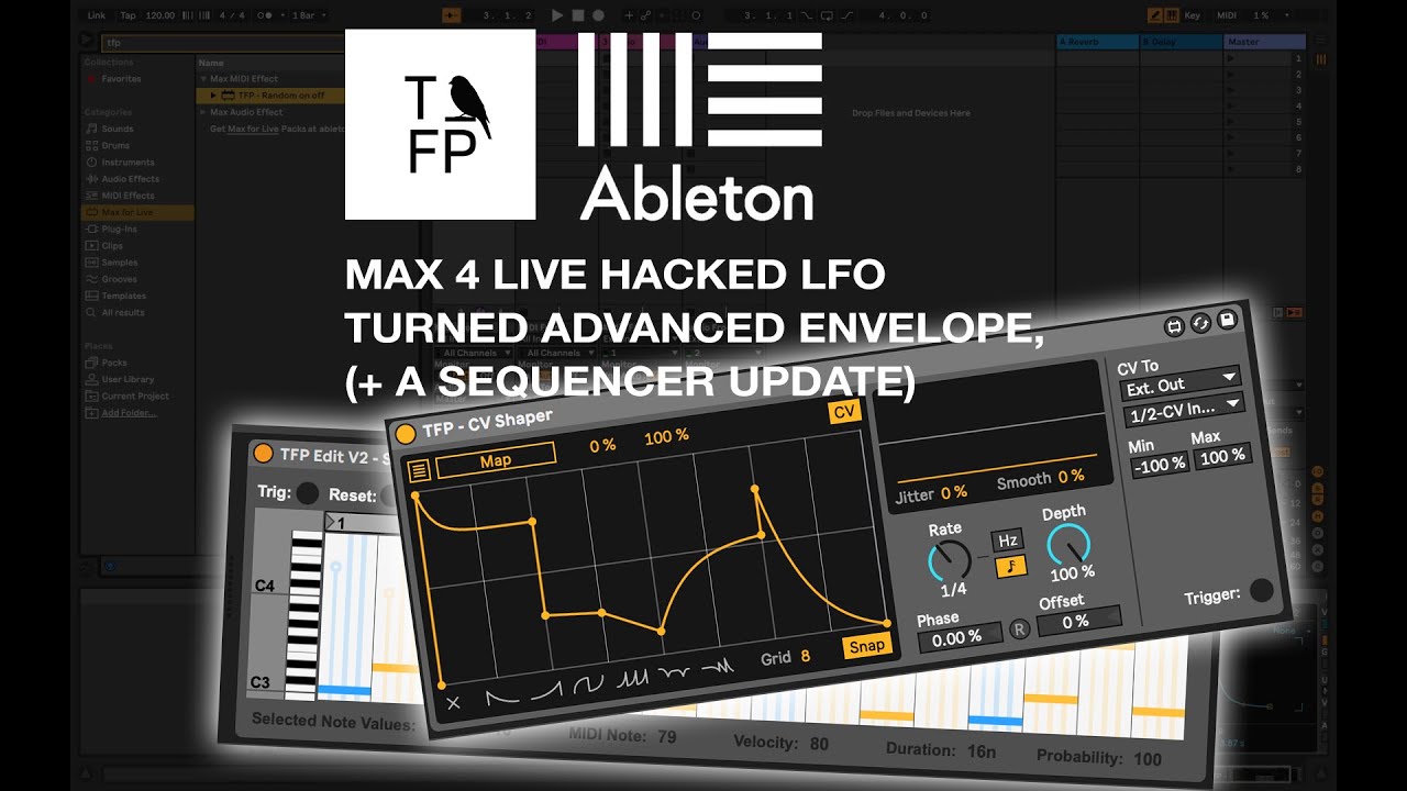 Ableton Hacked LFO turned Advanced Envelope + Updated Max for Live Sequencer = TFP