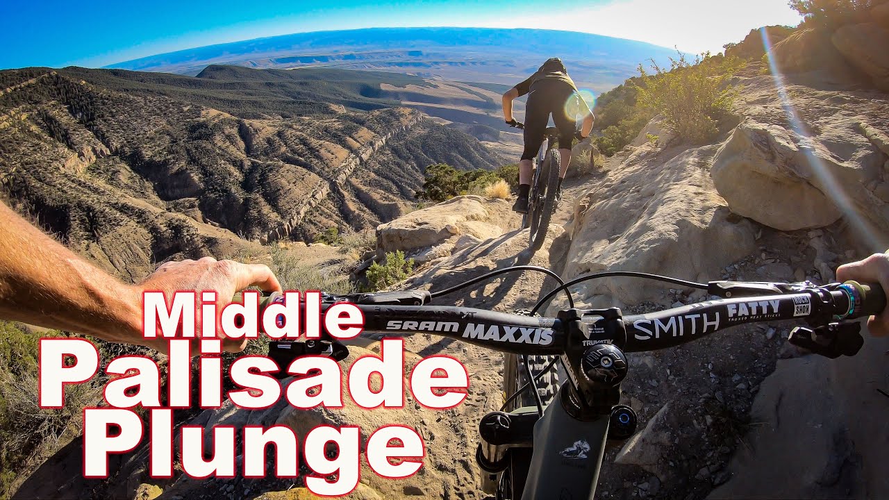 Riding the middle section of Palisade Plunge with Noah Sears