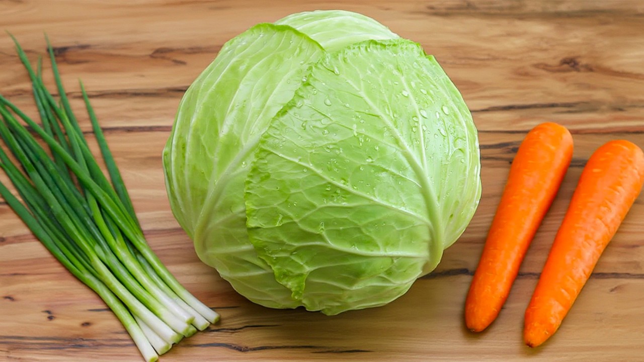 Ich kann es nicht glauben, leckeres und einfaches Rezept für das Abendessen - Kohl mit Petersilie.