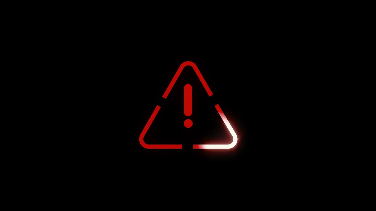 red danger caution mark loop animation - Download Stock Footage
