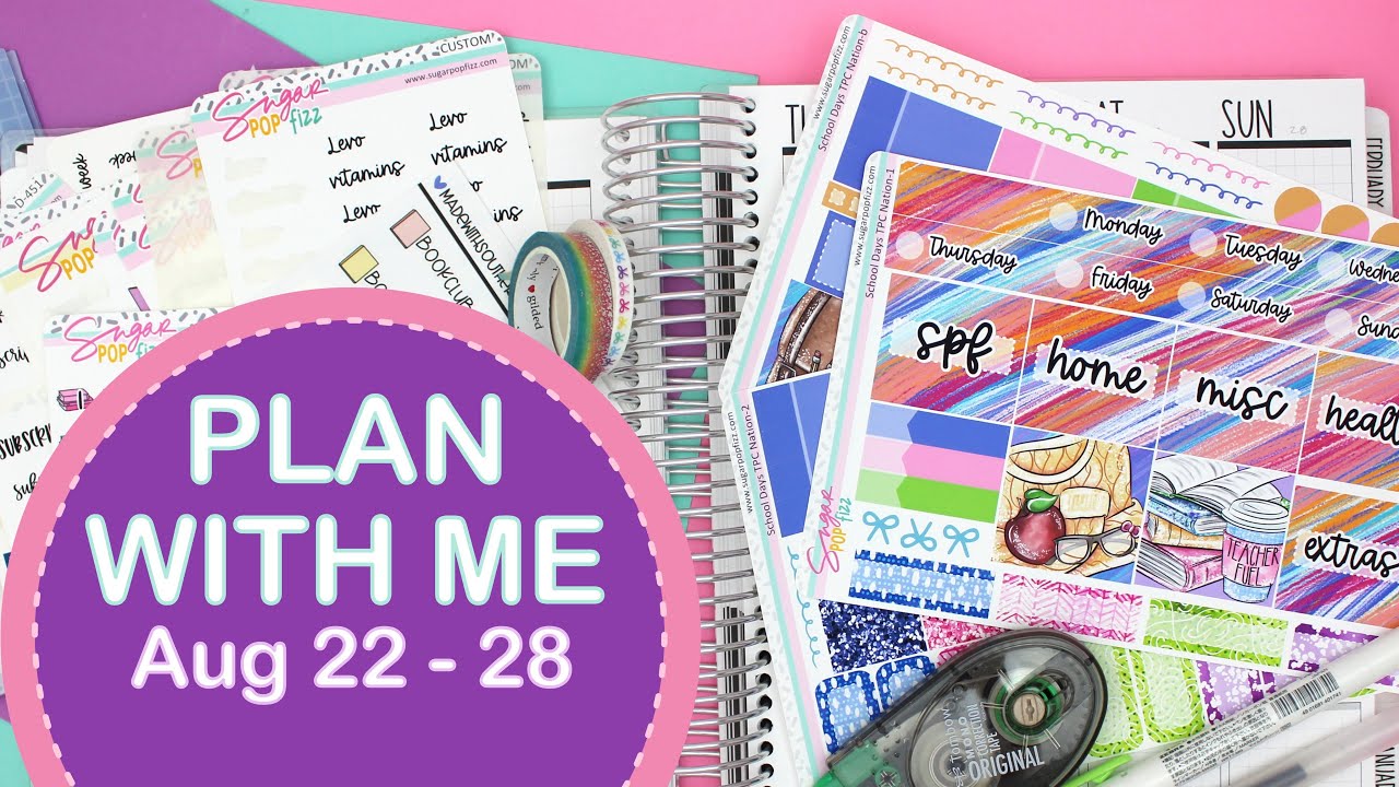 PLAN WITH ME || August Plan With Me || Sugar Pop Fizz