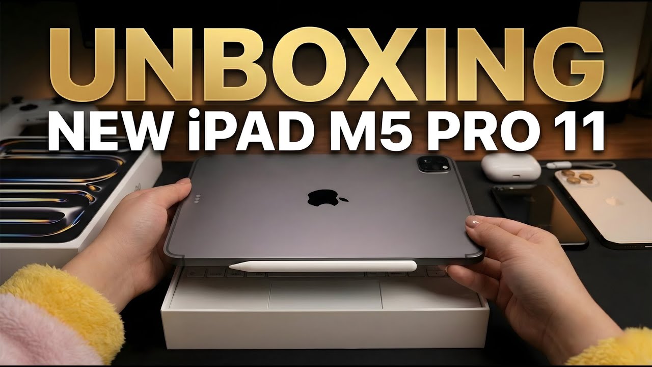 ✨Unboxing Apple iPad Pro (M5) 11-inch 🖤+ Apple Pencil Pro & Accessories