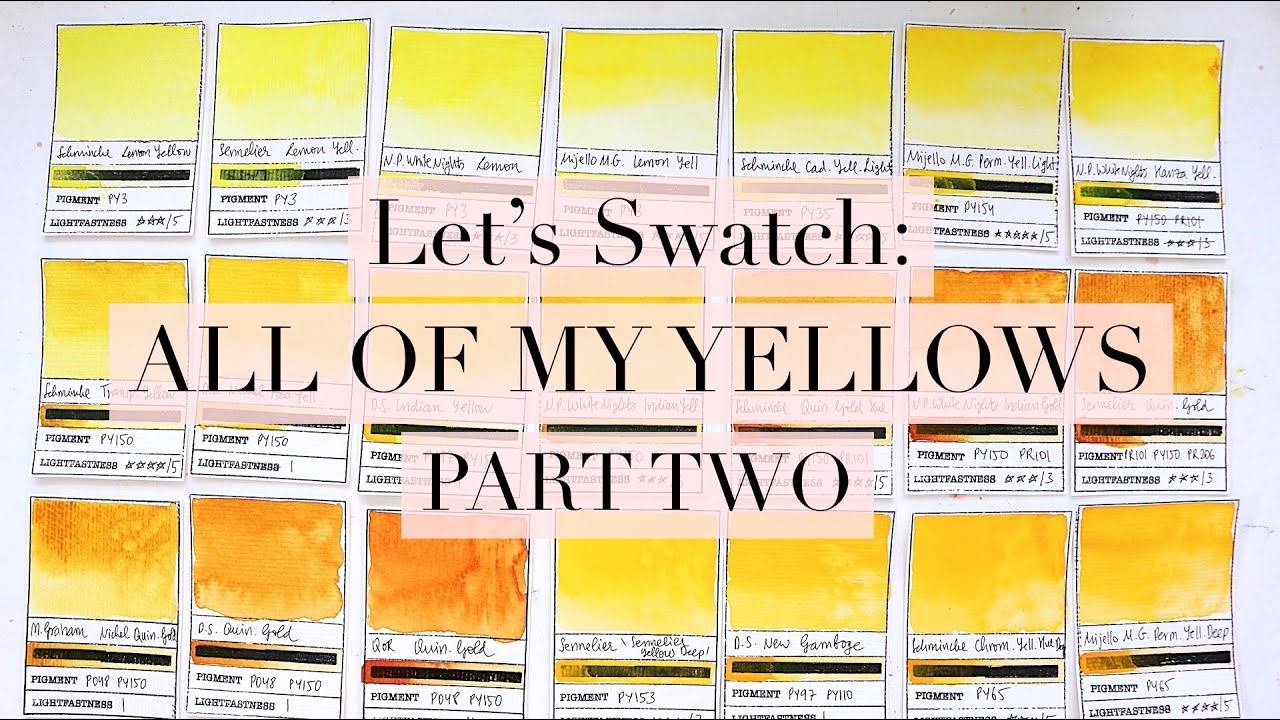 NEW Watercolour Series: Swatching All of my Yellows!! | Part 2/3
