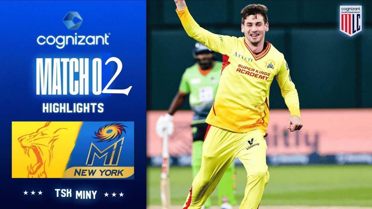 MLC Match 2  MI New York vs Texas Super Kings Highlight | MINY VS TSK Match MLC highlight
