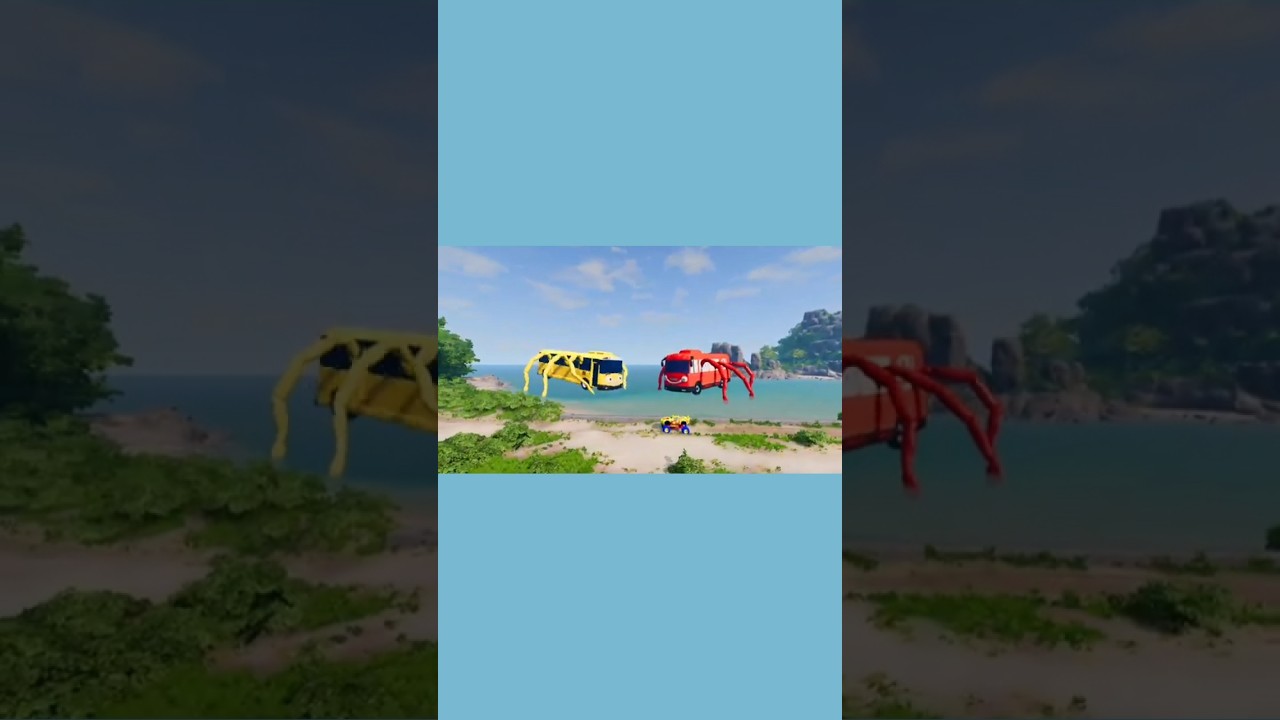Lightning Mcqueen Monster Truck journey meets Spider Car Eater , Coffin Dance Song Cover #shorts