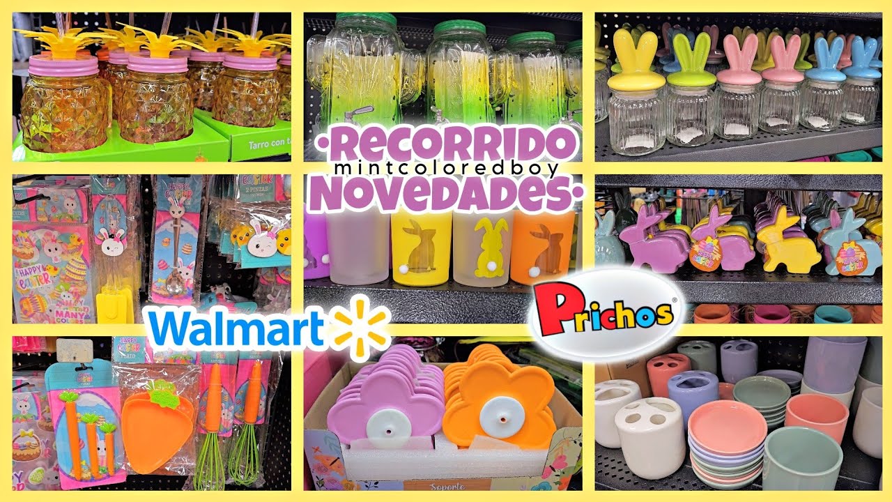 Recorrido en WALMART y PRICHOS Muchas Novedades de Pascua y Primavera 🌼🐰 Nuevos Contenedores 🩷
