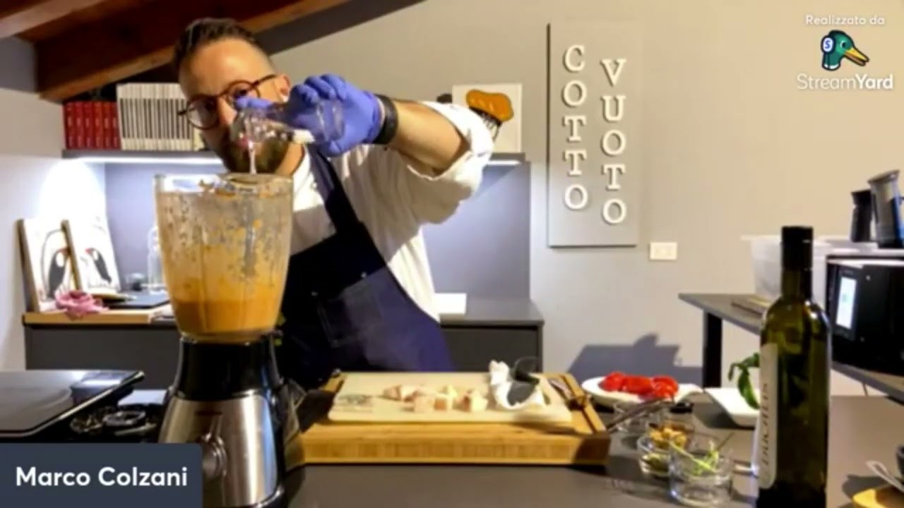 COTTOVUOTO: Come preparare branzino COTTOVUOTO con passatina di pomodorini marinati e pane croccante