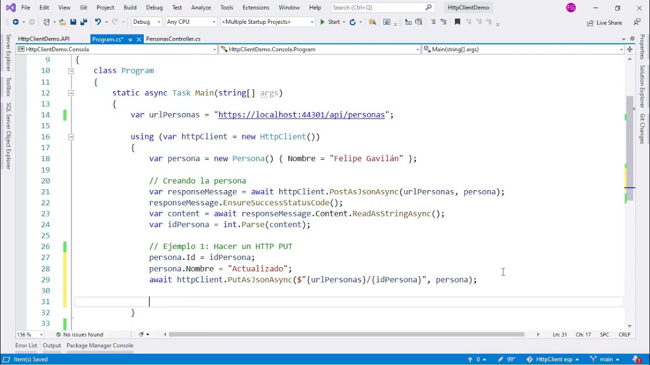 4 - Haciendo un HTTP PUT y HTTP DELETE | HttpClient C#