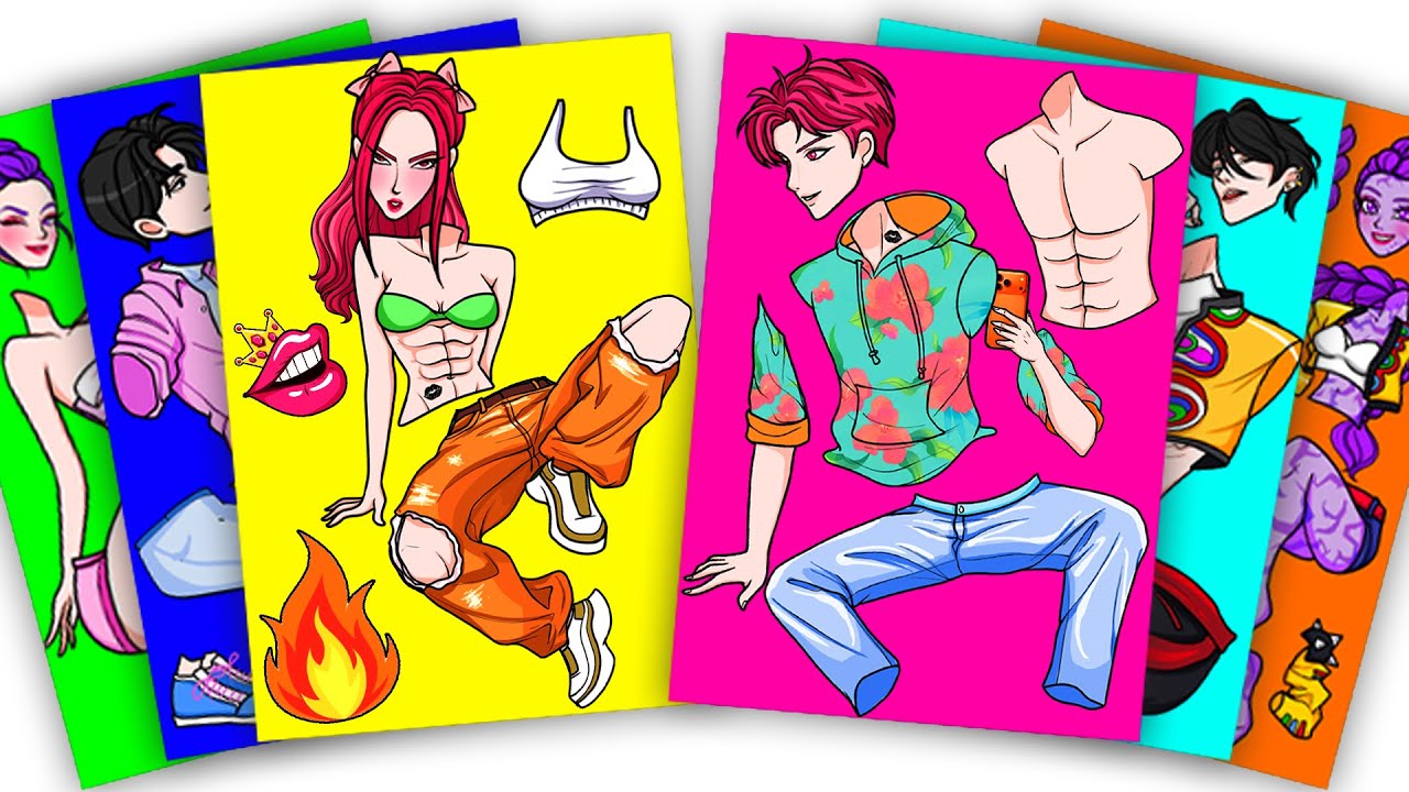 KPOP DEMON HUNTERS - HUNTRIX MIRA and SAJA BOYS is the best GYMER | STICKER BOOK DIY