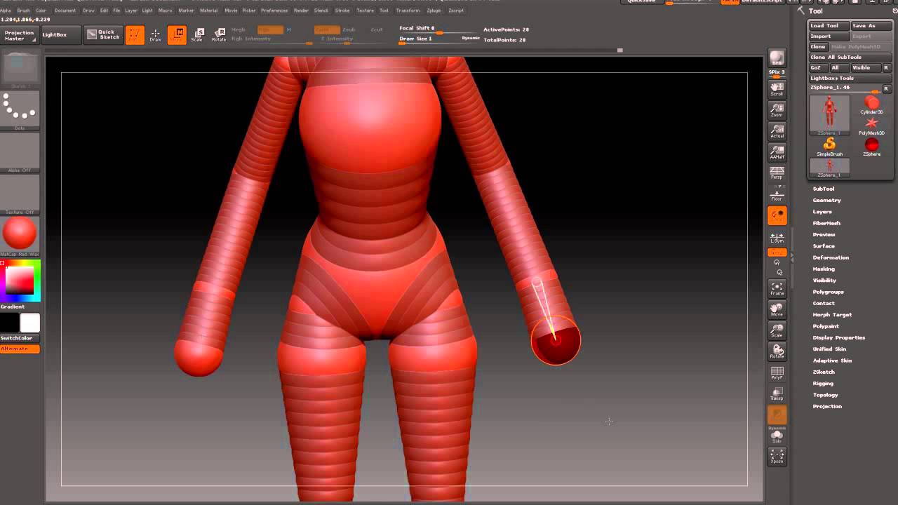 ZBrush Teaching Series-Zsphere (人物建構基礎教學)