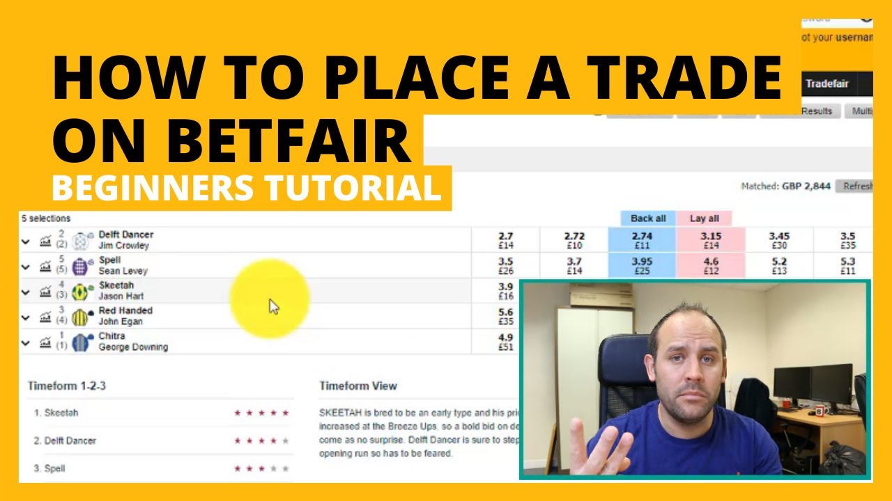 Как разместить простую сделку на бирже Betfair (руководство для начинающих)