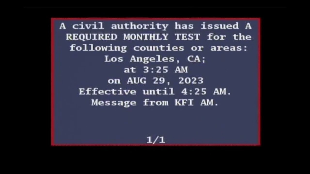 EAS Test Alert | Los Angeles DASDEC Required Monthly Test