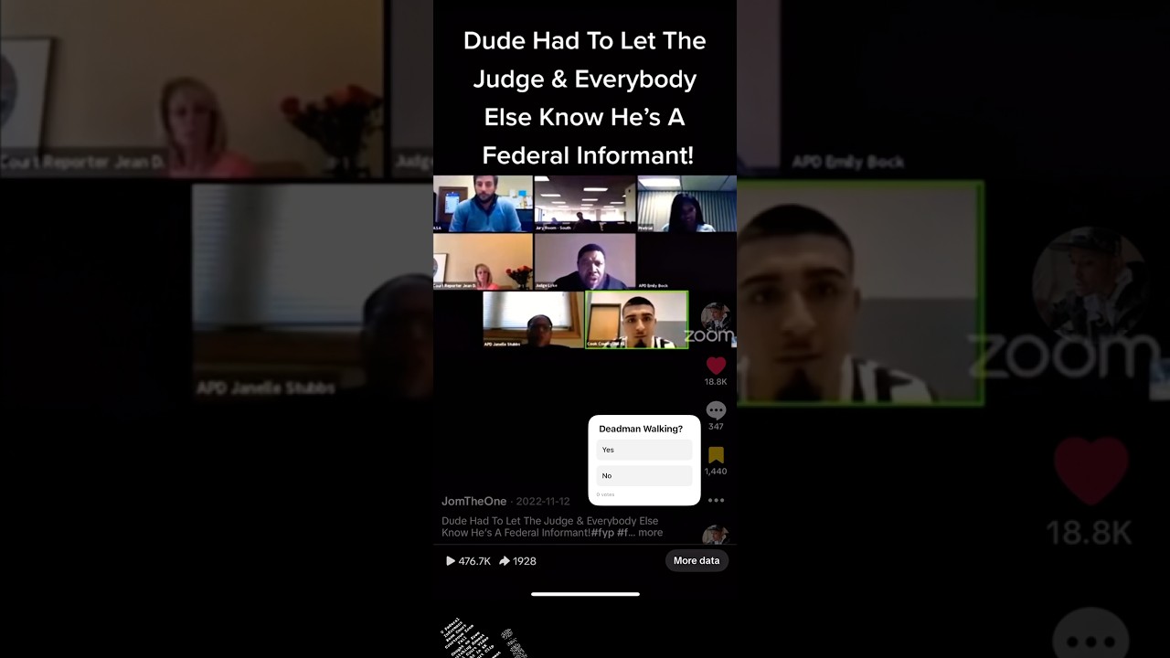 In Court Zoom Call, Man Randomly Admits He’s a Federal Informant 😳 | Viral Zoom Court Moment 
