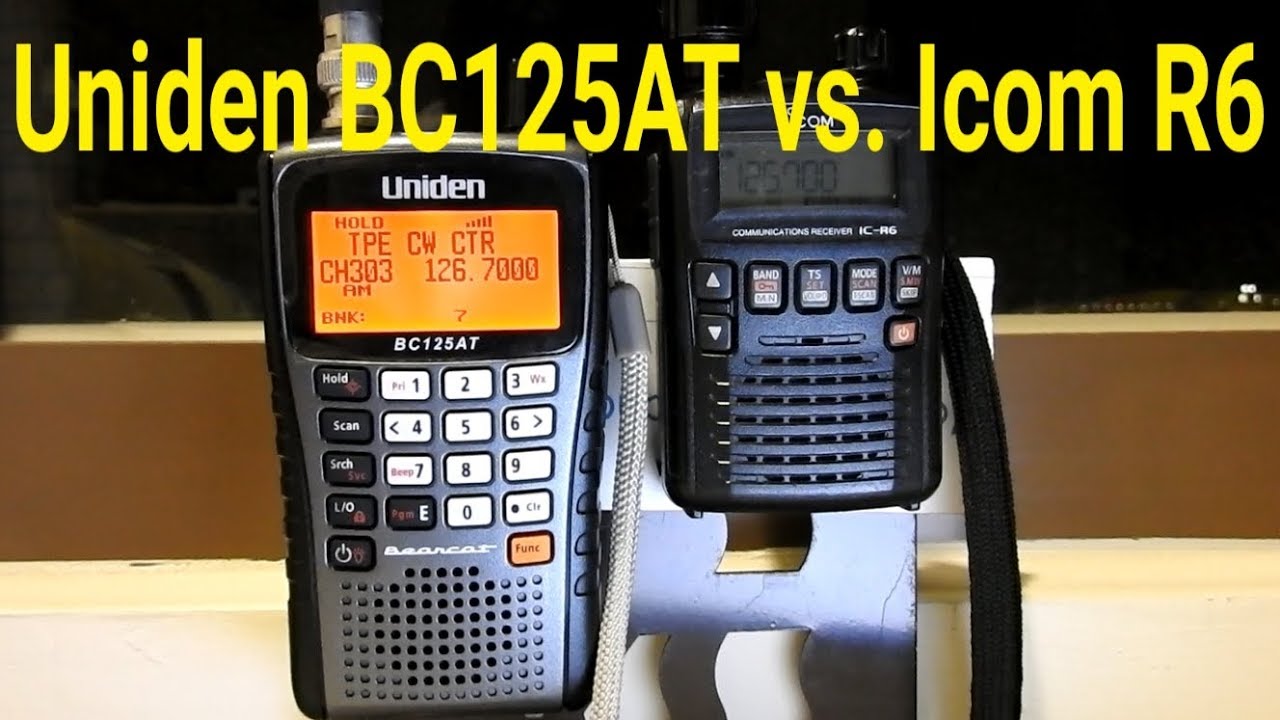 Uniden BC125AT  &  Icom R6 Comparison