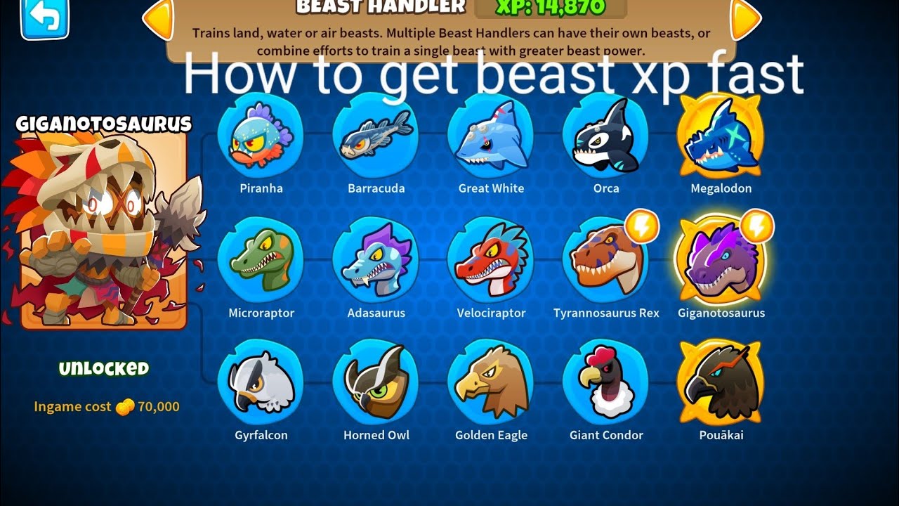 how to get beast handler xp fast (btd6)