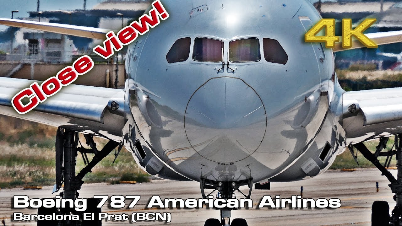 Boeing 787 Dreamliner American Airlines (Close view) [4K]