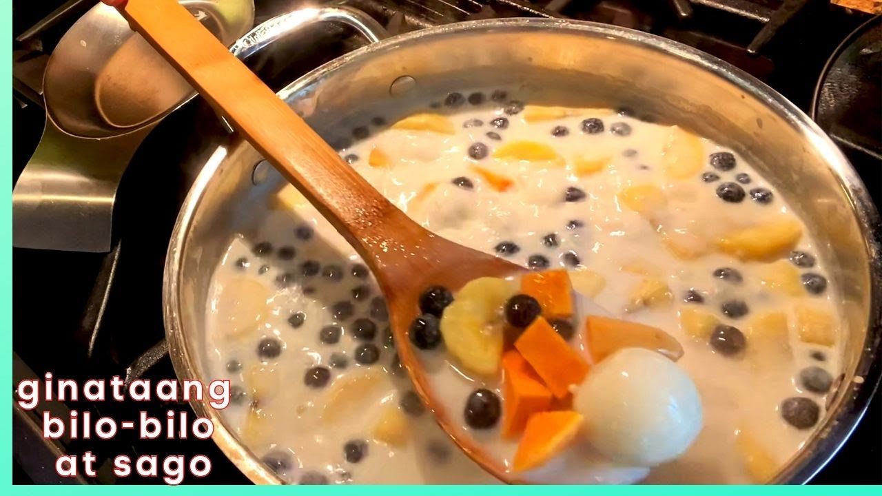 Ginataang Bilo-bilo at Sago- Dessert with coconut, glutinous rice balls and tapioca pearls
