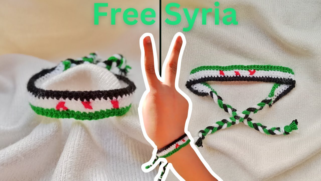 بمناسبة مرور شهر على تحرير سوريا ! طريقة عمل سوار علم التحرير السوري 😍😍 #سوريا_الحرة #سوريا