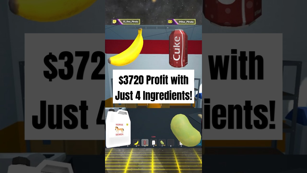 👉 Best Mix in Schedule 1 - $3720 Profit with Just 4 Ingredients! #schedule1 #fyp #games #freegames