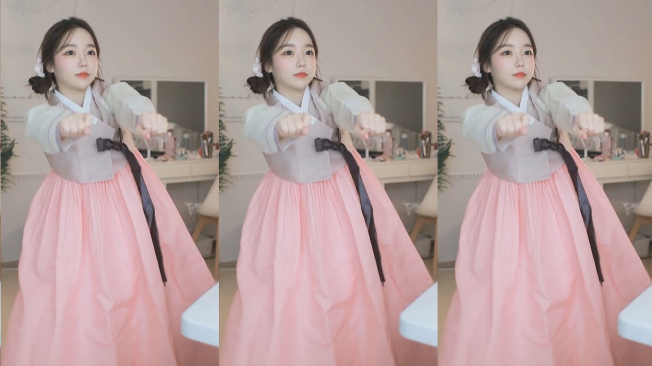 추석맞이 한복입고 오토바이 리액션