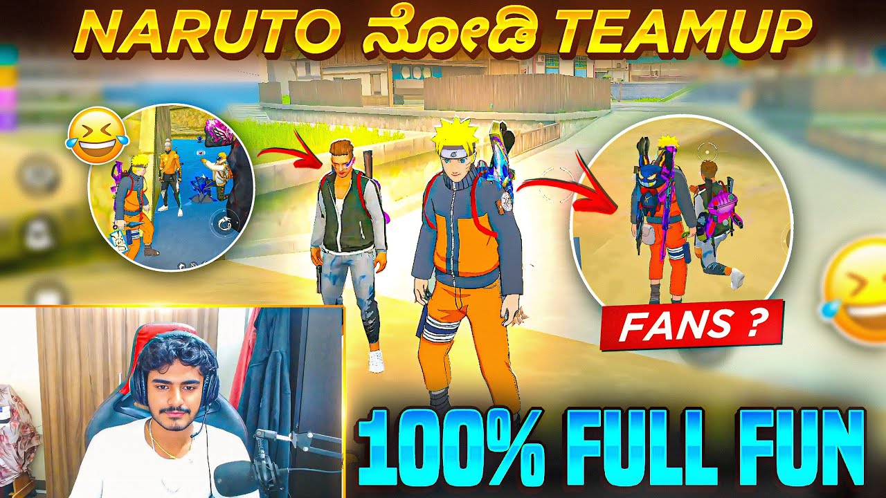 🎭NARUTO ನೋಡಿ TEAMUP IN FREE FIRE MAX 💕#naruto #freefireindia