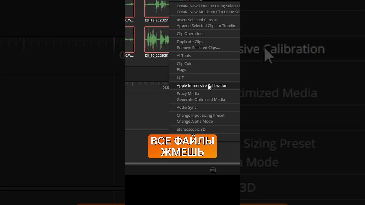 Синхронизация аудио по waveform DaVinci Resolve &mdash; самый простой способ #DaVinciResolve #видеомонтаж