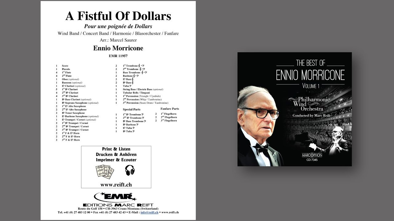 Editions Marc Reift – Ennio Morricone: A Fistful Of Dollars - for Concert Band