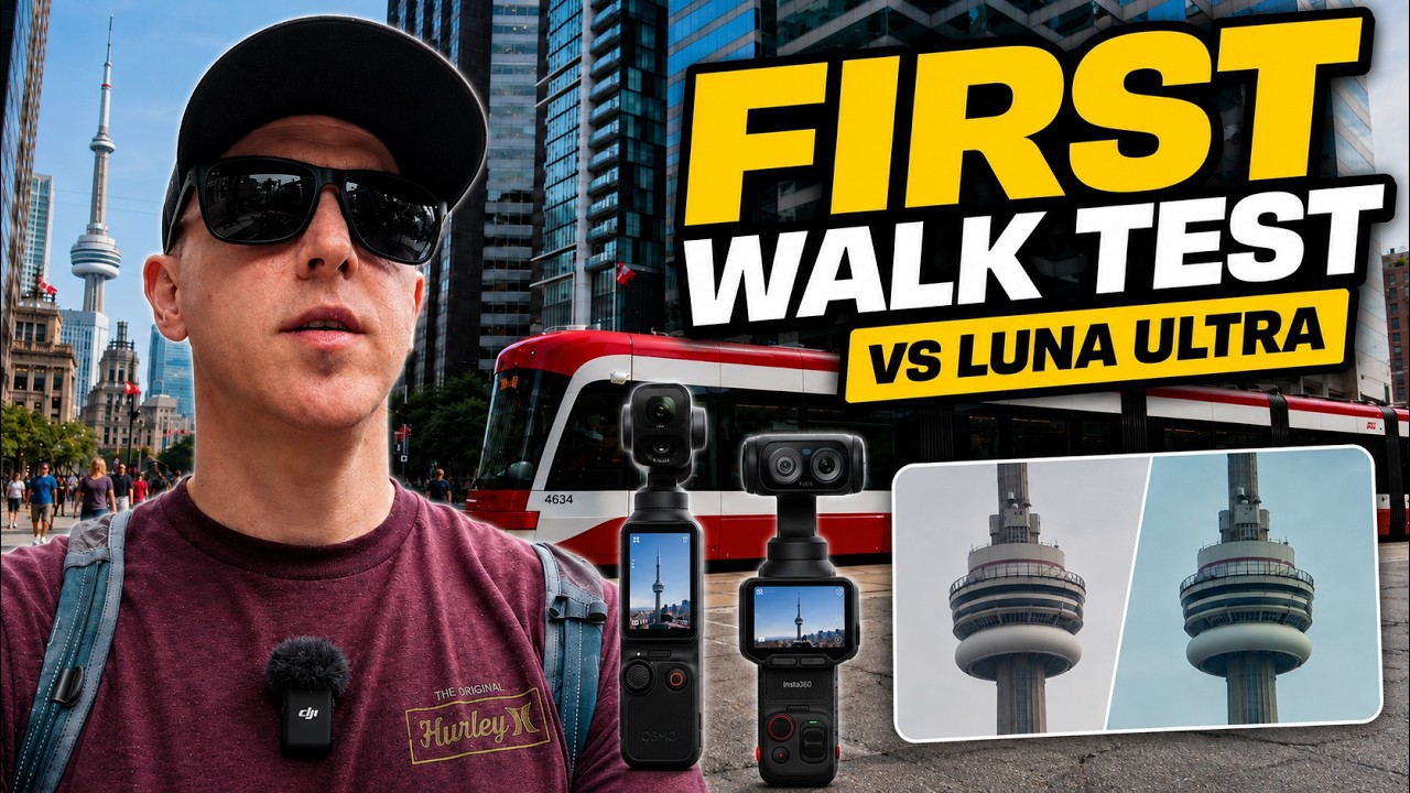 Прогулка по Торонто с DJI Osmo Pocket 4P | Первый тест + сравнение зума с Luna Ultra