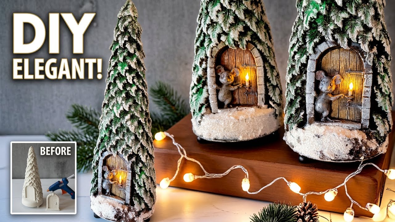 MAGICAL DIY Christmas Tree Decoration Idea You'll LOVE! DIY Elegant Christmas Table CenterPiece