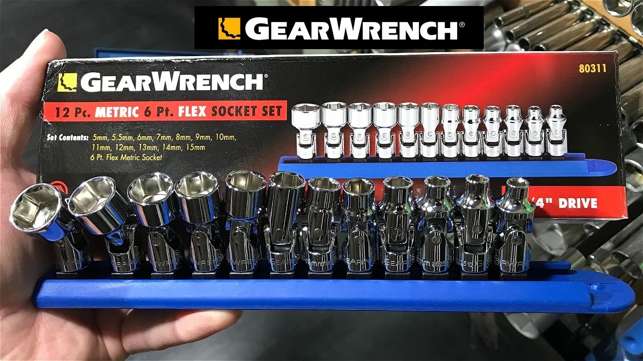 GEARWRENCH 1/4 Flex 6 Point Metric Socket Set (KD80311)