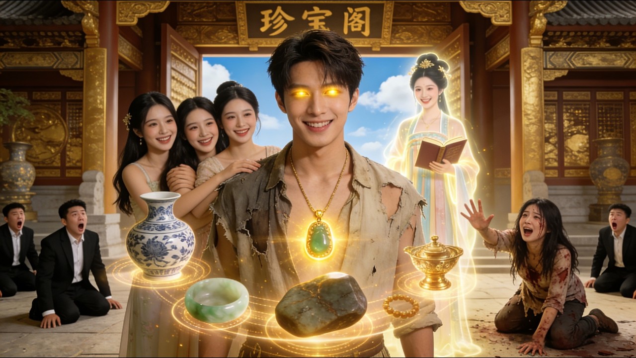 🚀被赶出家门那天，祖传玉佩让我觉醒“辩器神眼”，从此赌石捡漏横扫古玩界，昔日踩我的前妻一家，现在跪着求我高攀不起！#热门短剧 #短剧 #短剧推荐