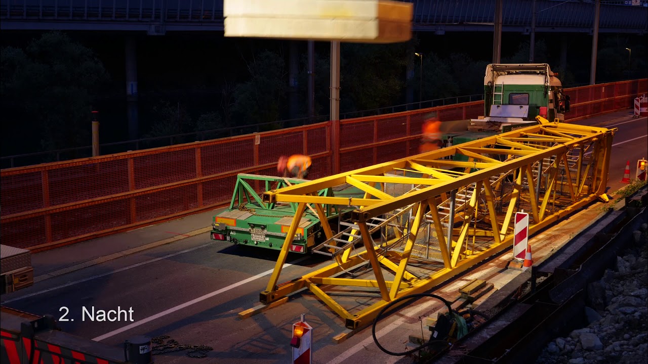 Stirnimann AG - Kranmontage im Zeitraffer Hochbaukran - Baustelle K13 Luzern