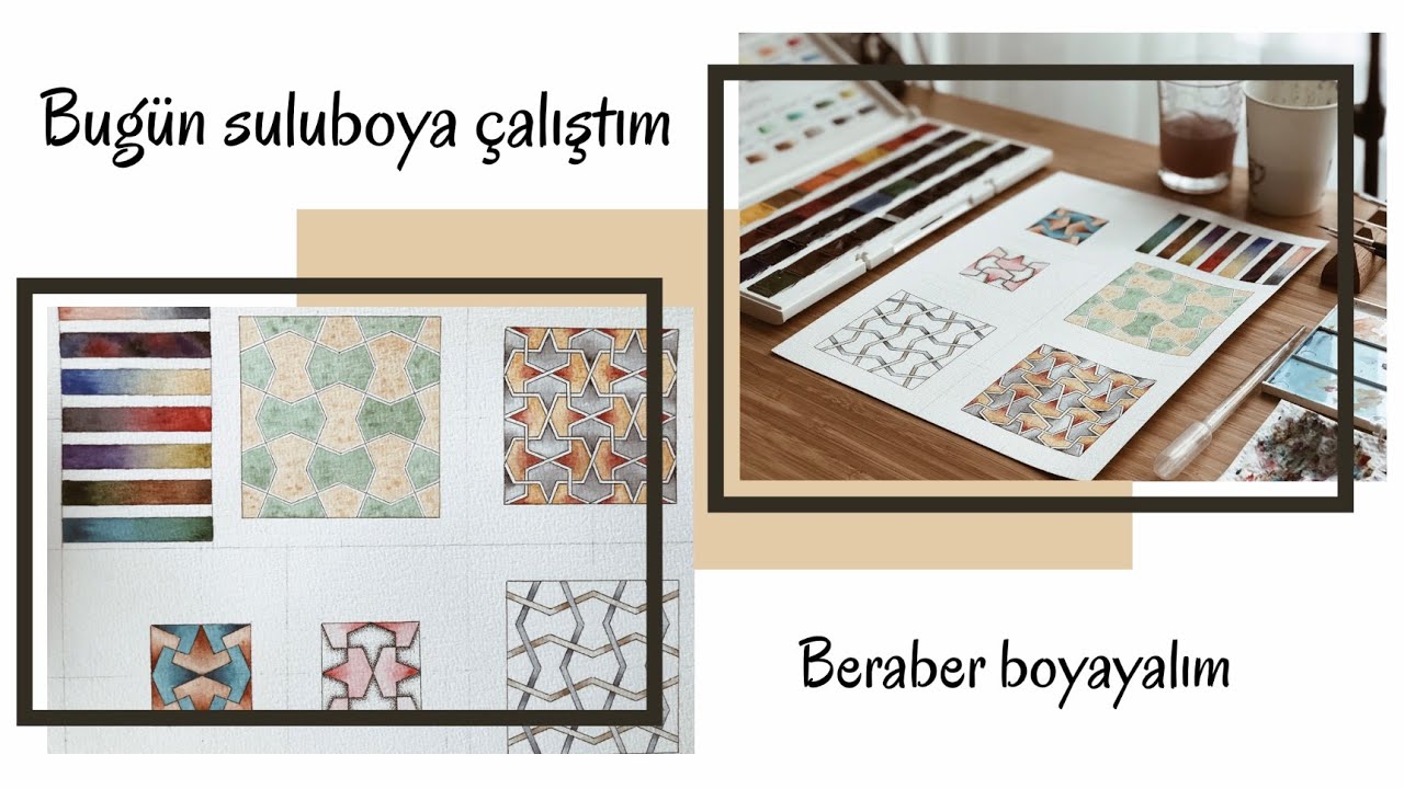Islamic geometric pattern - watercolor techniques / ideas!