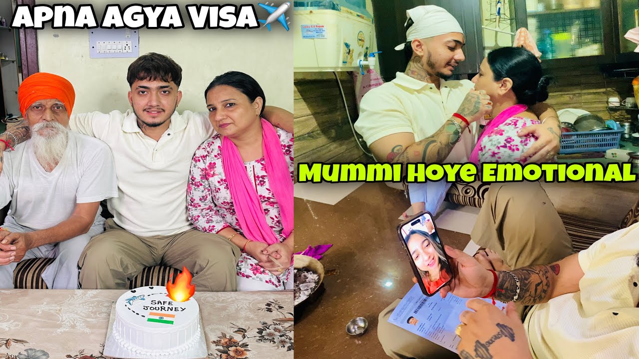 Finally Mera Agya Visa✈️ Mummi Hoye Emotional 