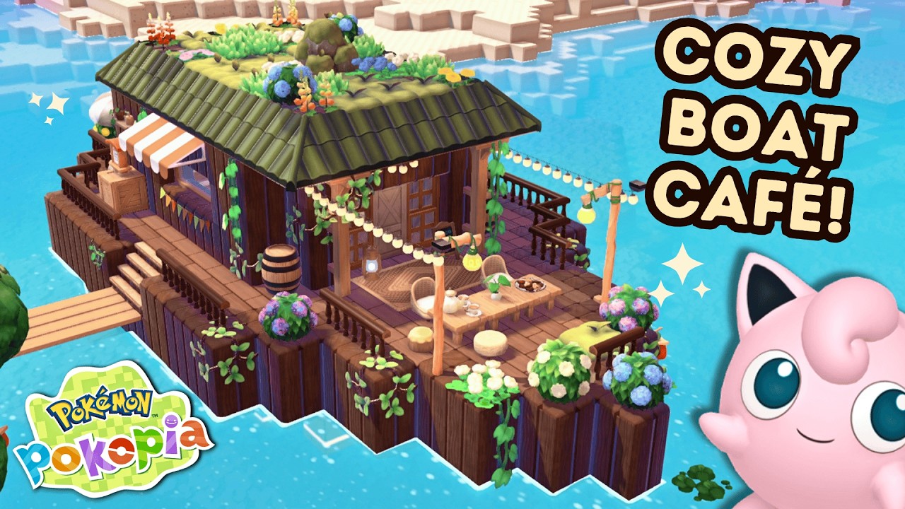 Кафе на плавучей лодке Покопия 🌿 Уютное заросшее место обитания для покемонов