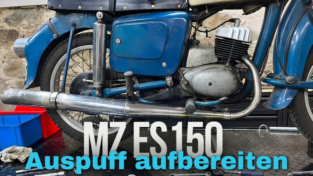 MZ ES 150 Auspuff und Krümmer aufbereiten / ausbrennen