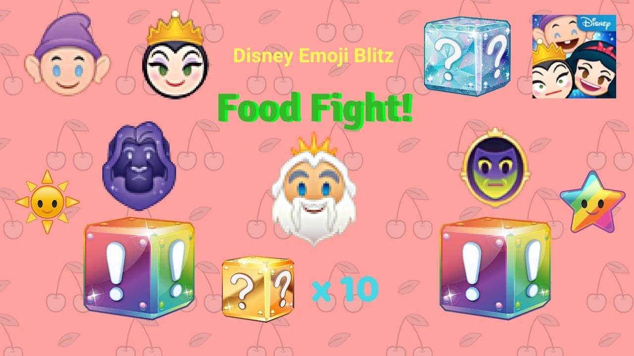 Food Fight! 2 NEW Rainbow Emojis!!! And 10 Gold Boxes!| Disney Emoji Blitz
