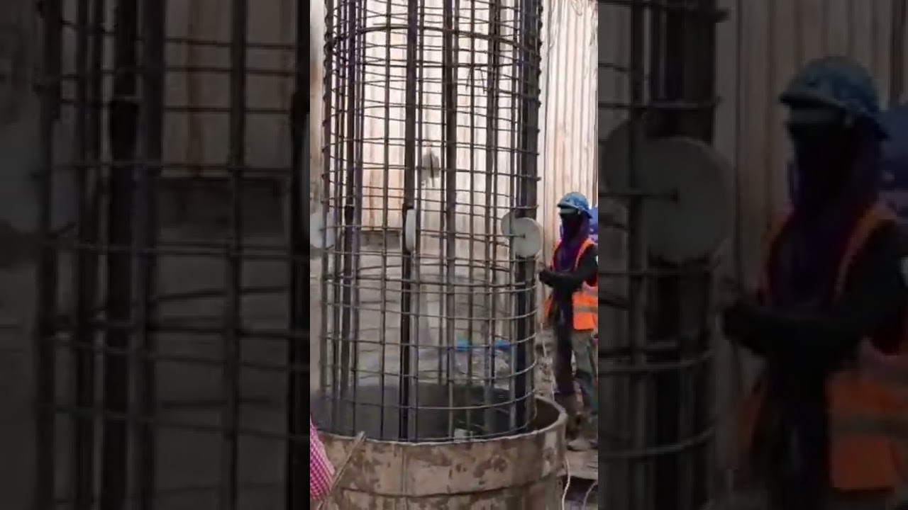 How to install bored pile rebar cage