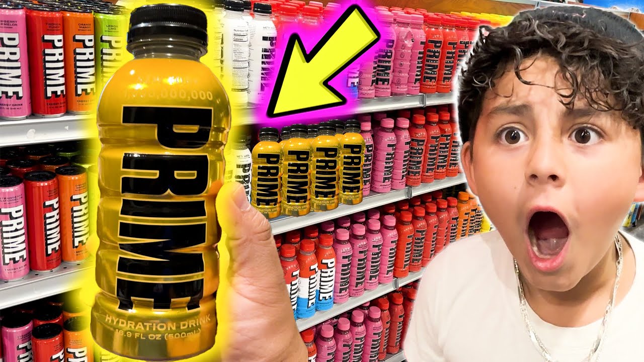 GOLD PRIME BOTTLE HYDRATION DRINK HUNT | PRIME DRINK HYDTRATION HUNT