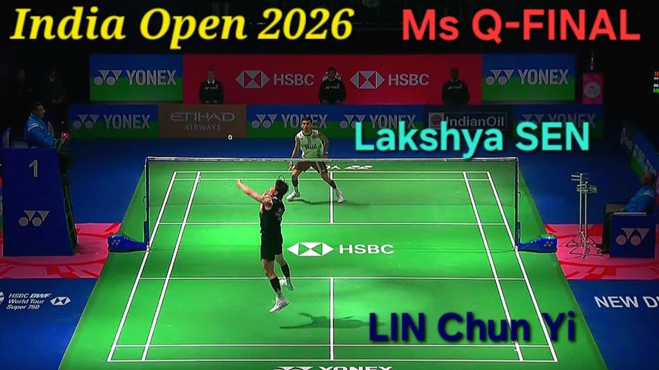 Lakshya SEN [IND] Vs LIN Chun Yi [TPE] Q.Final, Yonex Sunrise India Open 2026 New Delhi 