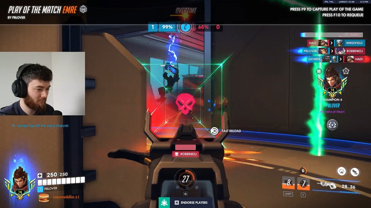 Лучший момент матча! Дафран, безумный Эмре, Overwatch, топ-500 игрового процесса