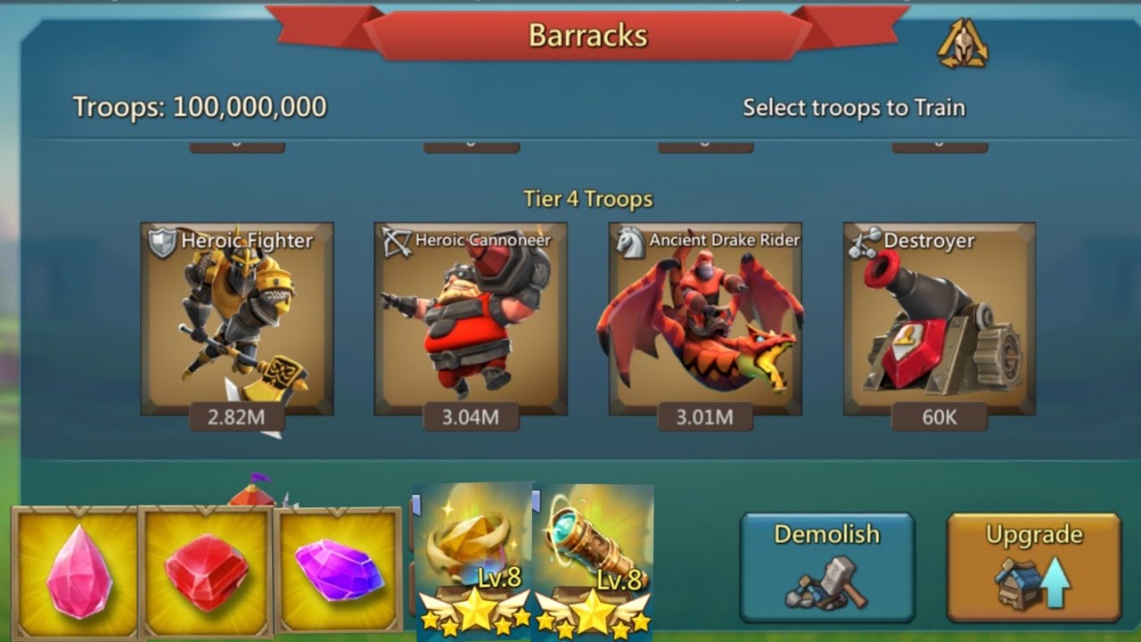 Finally reach 100m troops on my rally trap..how long i get it ? test out my trap on CA..Lords mobile