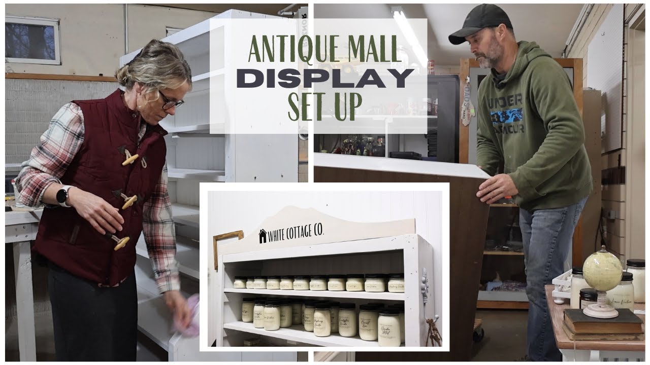 Stocking Products in the Antique Mall! ~ Booth Display ~ Cupboard Makeover ~ Booth Display Cupboard