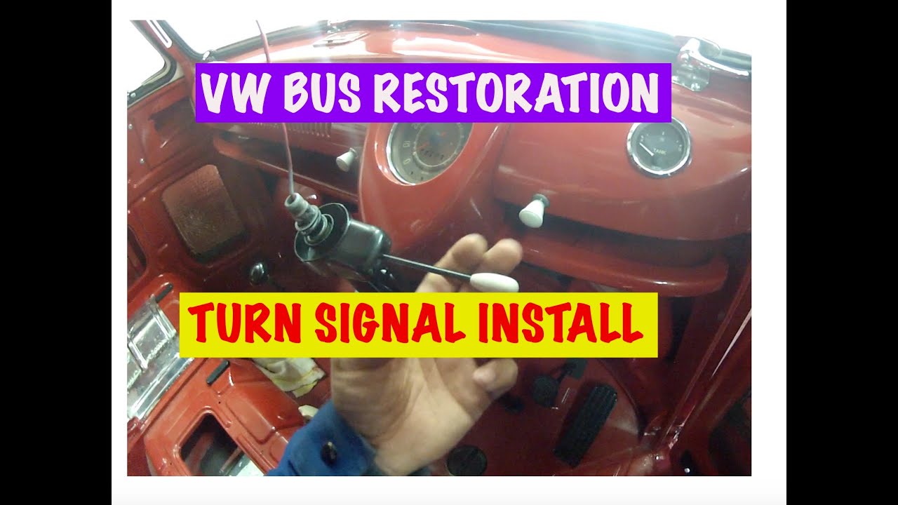 VW Bus Restoration - HOW TO INSTALL THE TURN SIGNAL AND STEERING WHEEL  (PART23) #vwrestoration