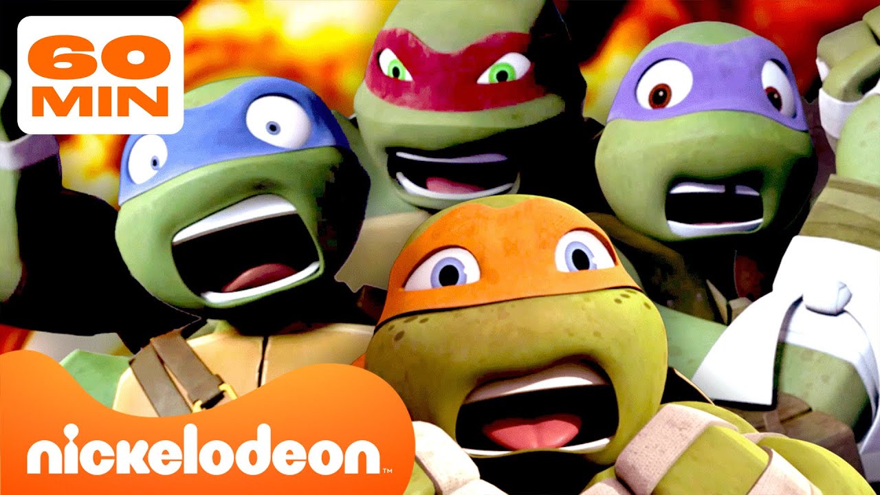 Tartarugas Ninja | As Tartarugas gritando por 1 hora 🗣️ | Nickelodeon em Português