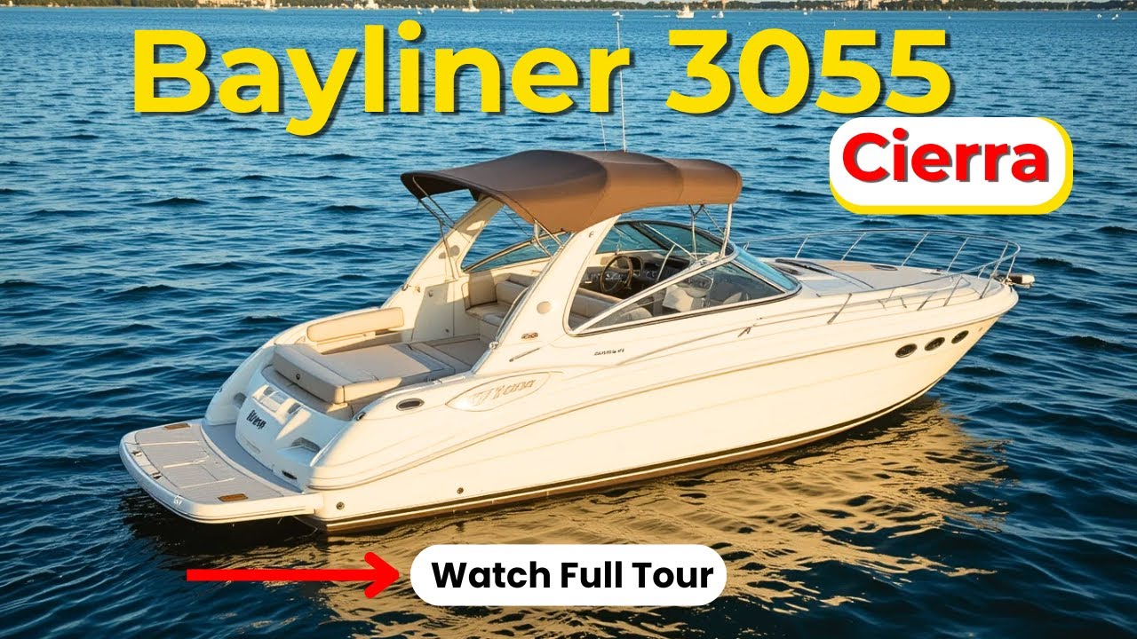 2001 Bayliner 3055 Cierra Express Cruiser – Twin Mercs, Spacious & Upgraded!